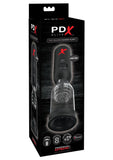 PDX Elite Tip Teazer Power Pump Vibrating Silicone Penis Pump Black