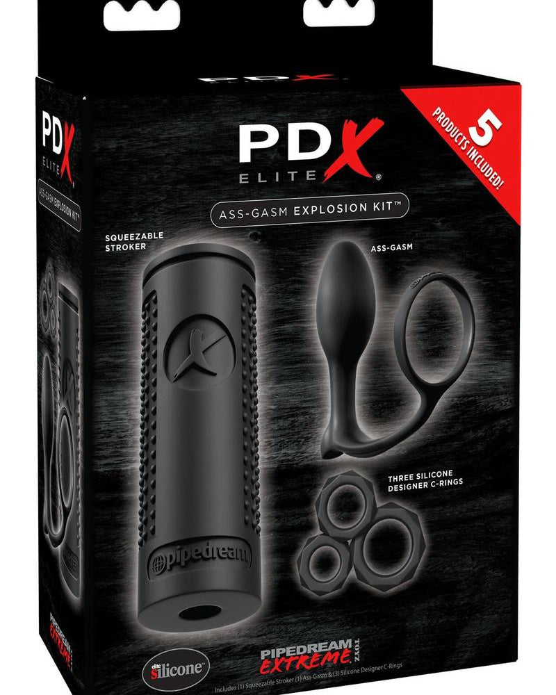 PDX Elite Ass-Gasm Explosion Kit Silicone Black