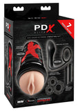 PDX Elite Ass-Gasm Extreme Silicone Vibrating Kit Black