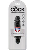 King Cock Vibrating Stiffy Realistic Dildo Waterproof Black 5 Inch