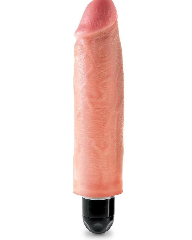 King Cock Vibrating Stiffy Realistic Dildo Waterproof Flesh 6 Inch