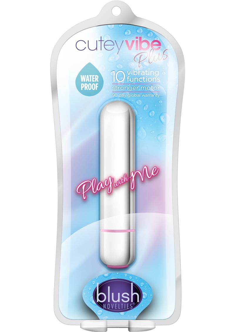 Vibrador Play With Me Cutey Plus Bullet resistente al agua, color plateado, 3,5 pulgadas