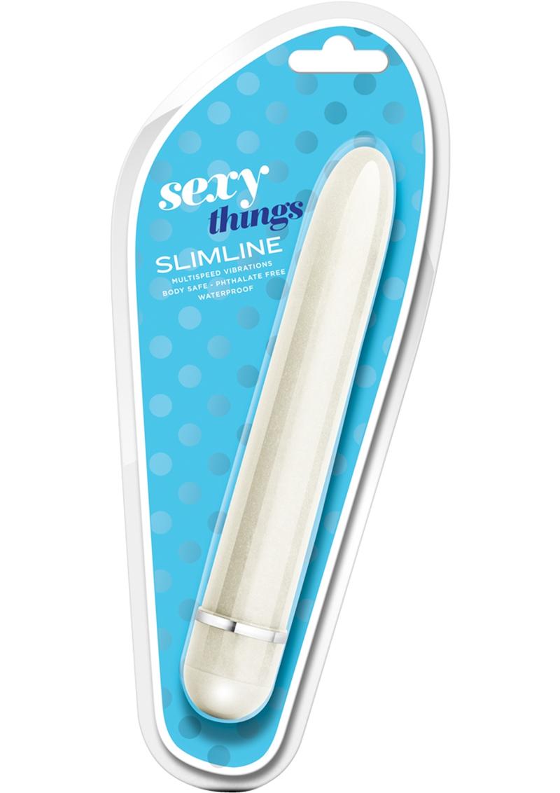 Sexy Things Slimline Multispeed Vibrator Waterproof White 7 Inch