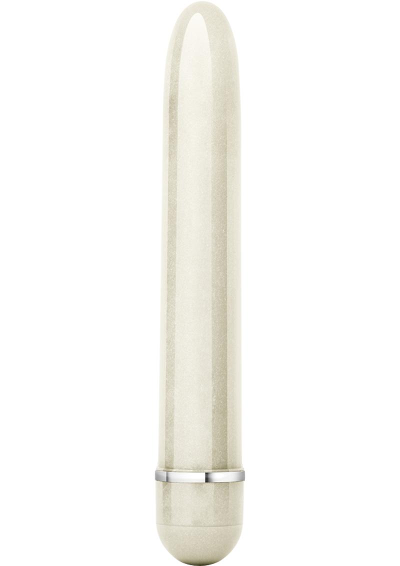 Vibrador Sexy Things Slimline Multispeed resistente al agua, color blanco, 7 pulgadas