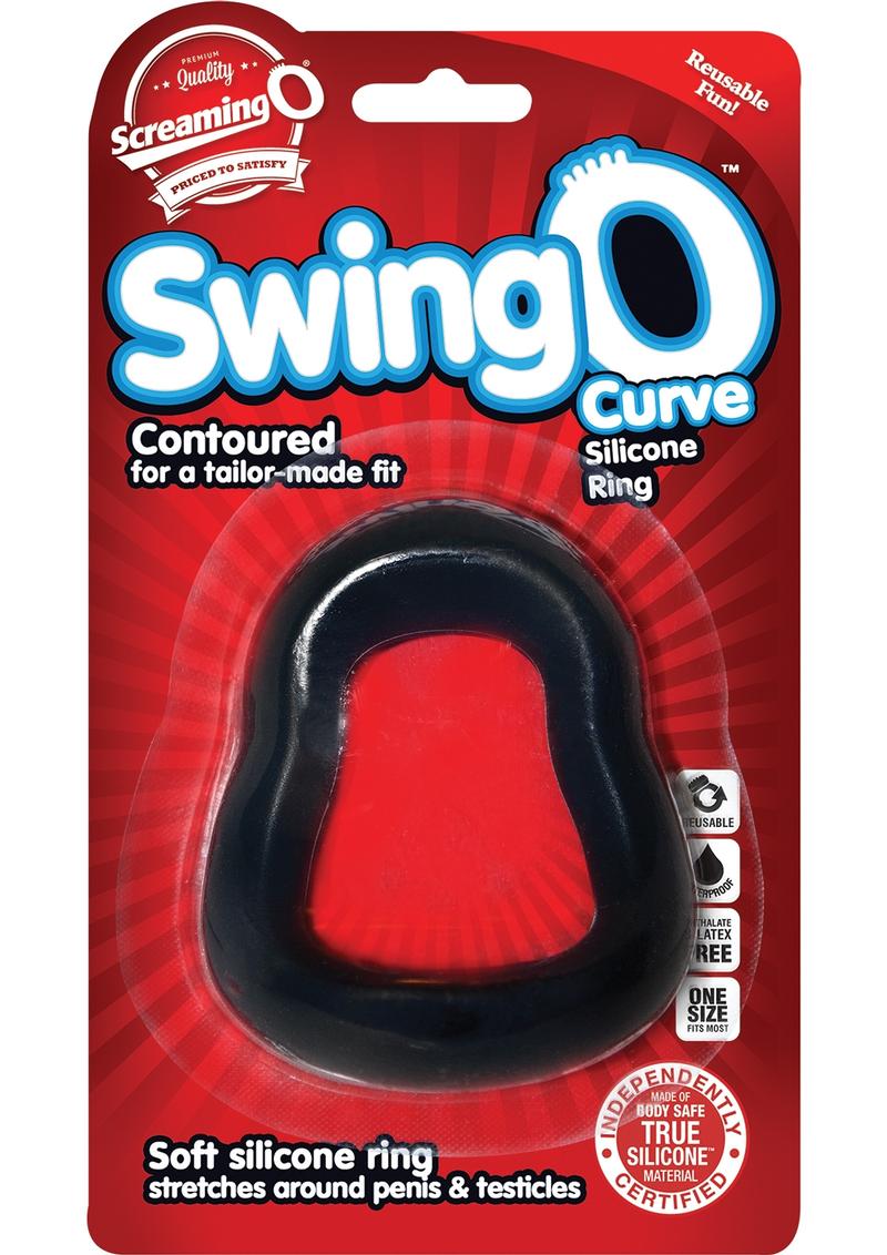 Anillo para el pene de silicona SwingO Curve, color negro