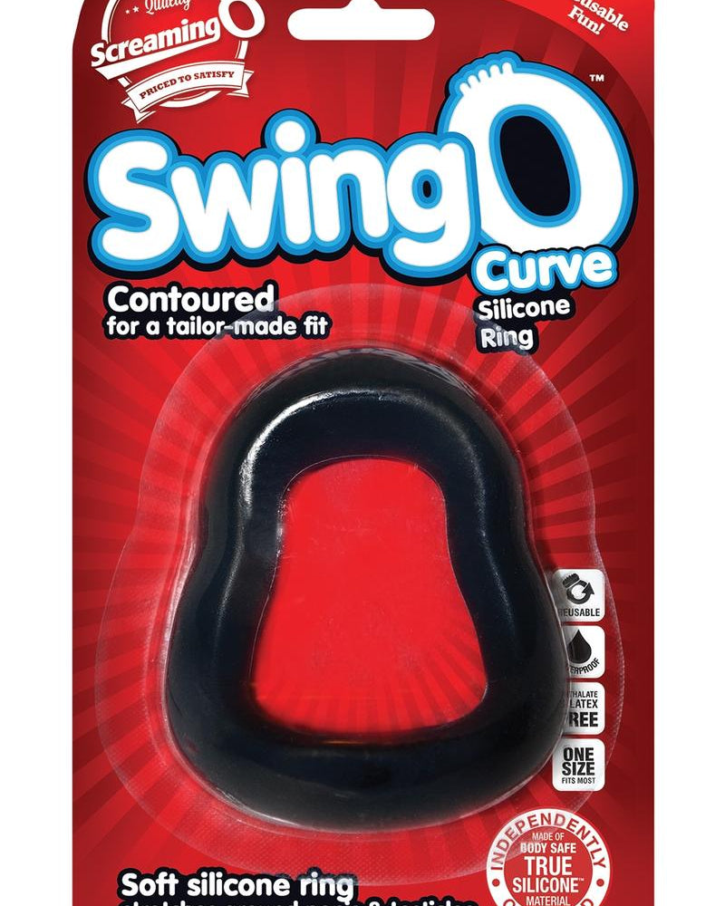 SwingO Curve Silicone Cockring Black