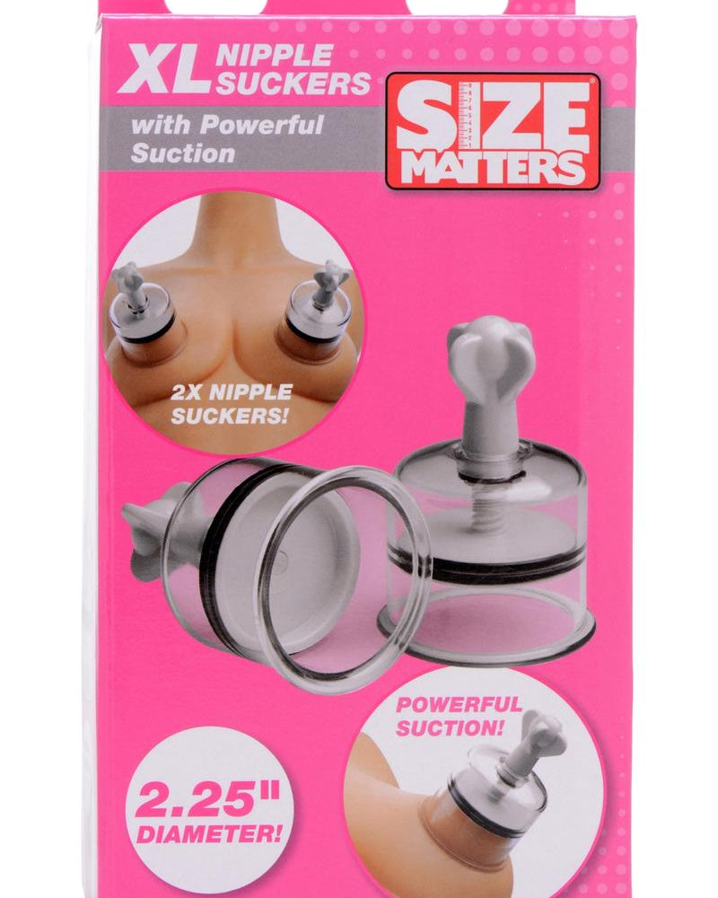 Succionadores de pezones Size Matters XL, bombas para pezones de 2,25 pulgadas de diámetro cada una