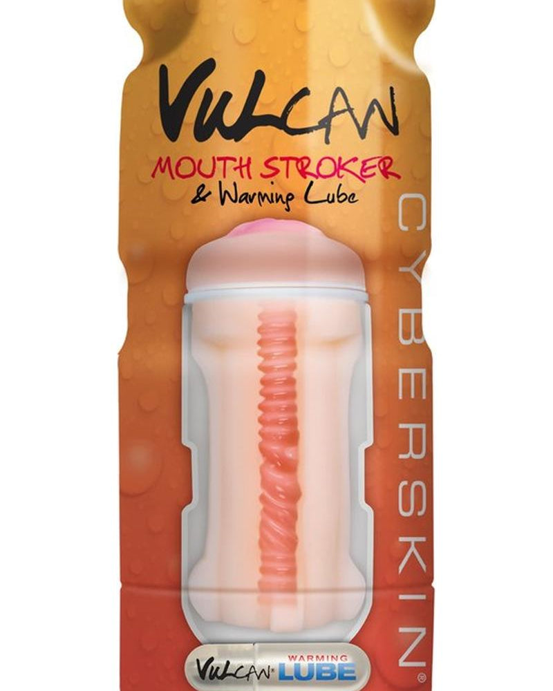 Cyberskin Vulcan Mouth Stroker And Warming Lube Waterproof Flesh 6.25 Inch