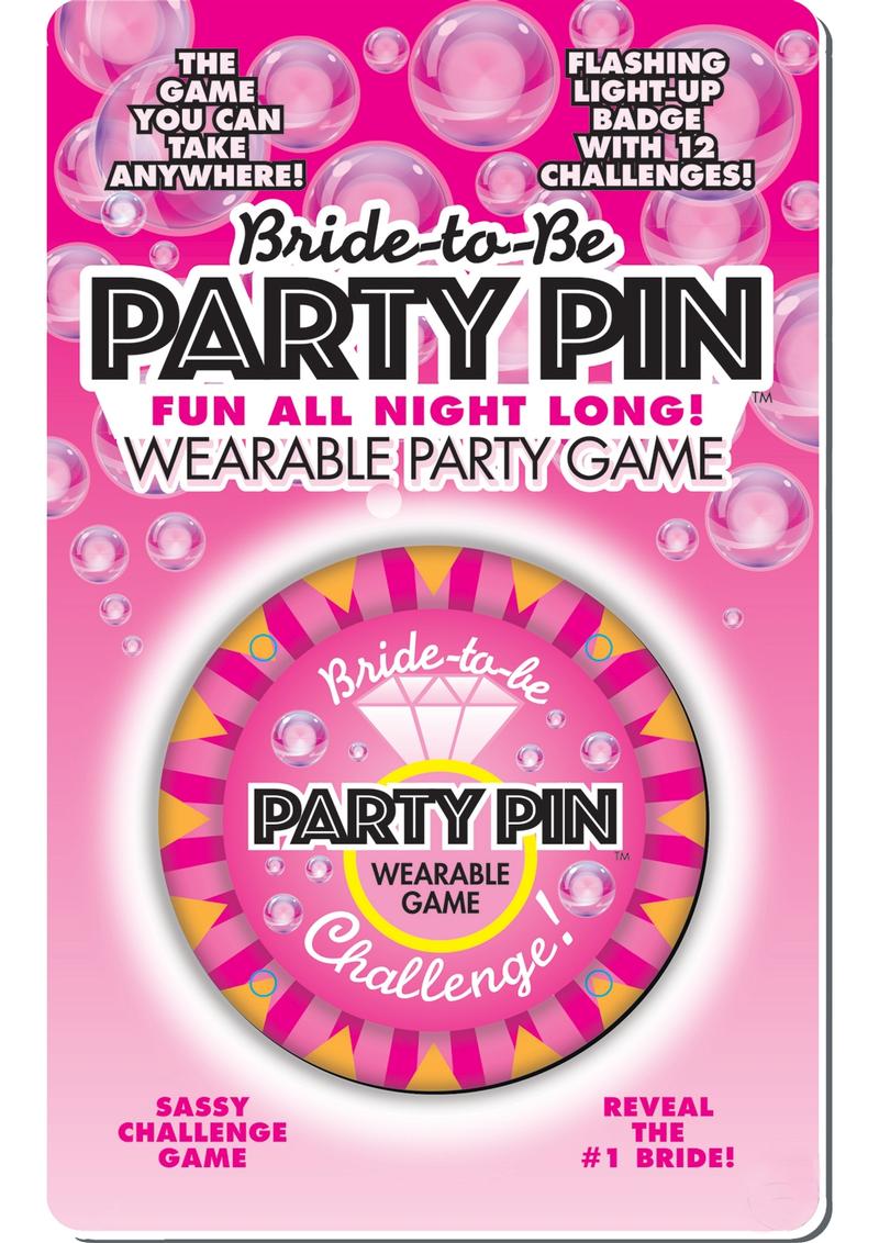 Juego de fiesta portátil con pin de novia para la fiesta