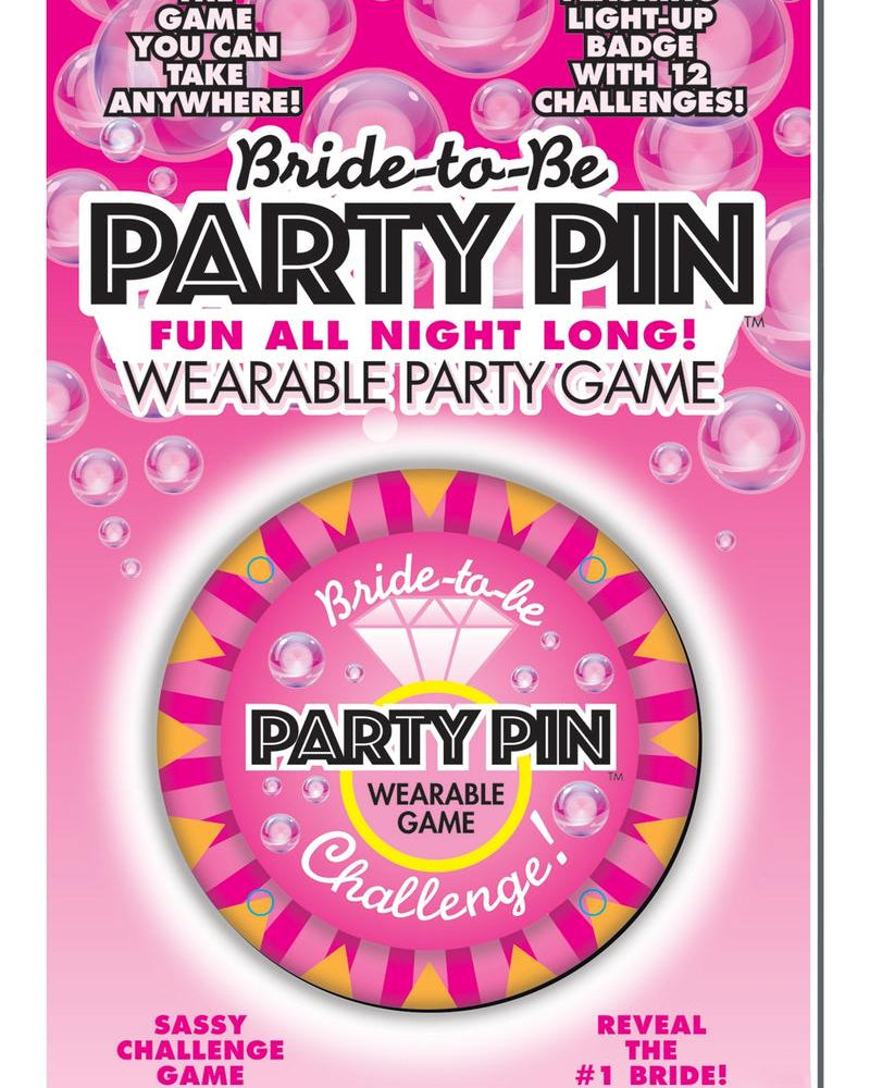 Juego de fiesta portátil con pin de novia para la fiesta
