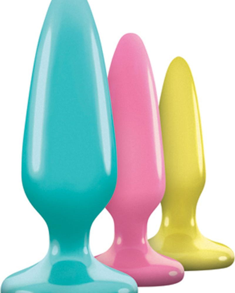 Firefly Pleasure Plugs Trainer Kit Assorted Glow In The Dark Colors 3 Each Per Set