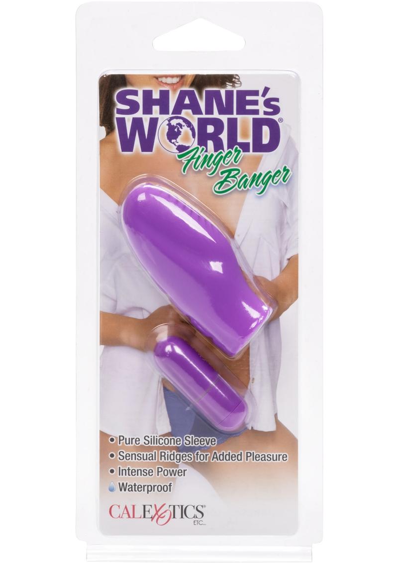 Vibrador de silicona para dedos Shane`s World, resistente al agua, morado