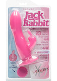 Vibrador de silicona resistente al agua con 10 funciones de Jack Rabbit para ducha, color rosa, 5 pulgadas