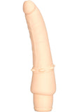 Stud Silicone Stiffy Realistic Vibrator Waterproof Ivory 6.75 Inch