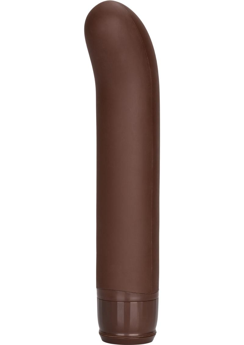 Stud Silicone Chubby G Vibrating Dong Waterproof Brown 6.75 Inch