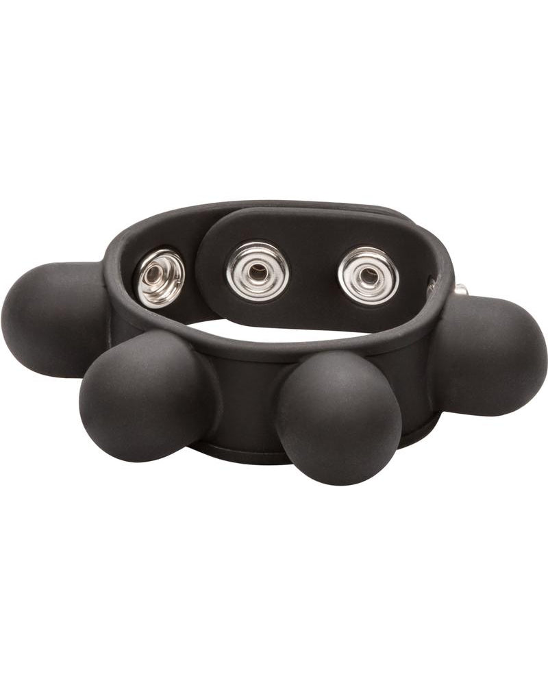 Anillo ajustable de silicona para estirar pelotas con peso, color negro