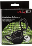 Anillo para el pene de silicona para mejorar la erección y el escroto Maximizer Enhancer, color negro