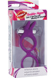 Frisky Throbbing Hopper Cock And Ball Ring With Vibrating Clit Stimulation Silicone Purple