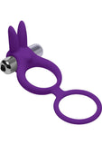 Frisky Throbbing Hopper Cock And Ball Ring With Vibrating Clit Stimulation Silicone Purple