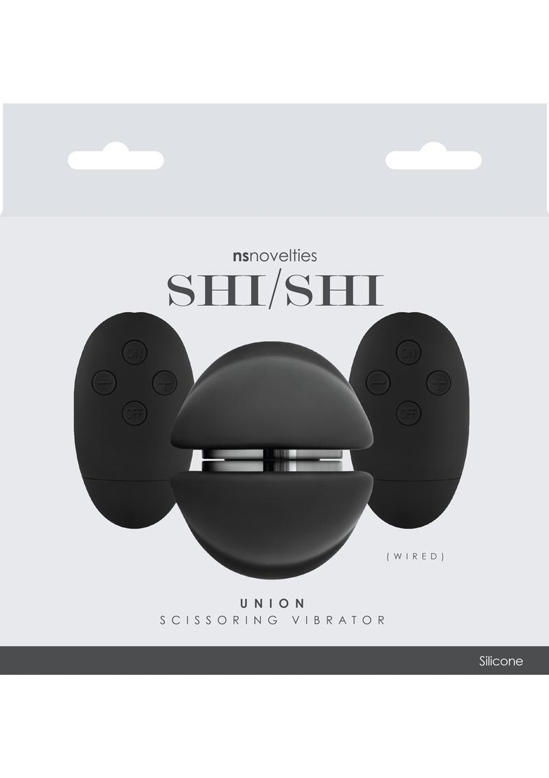 Shi/Shi Union Silicone Wired Remote Control Girl Girl Vibrator Waterproof Black