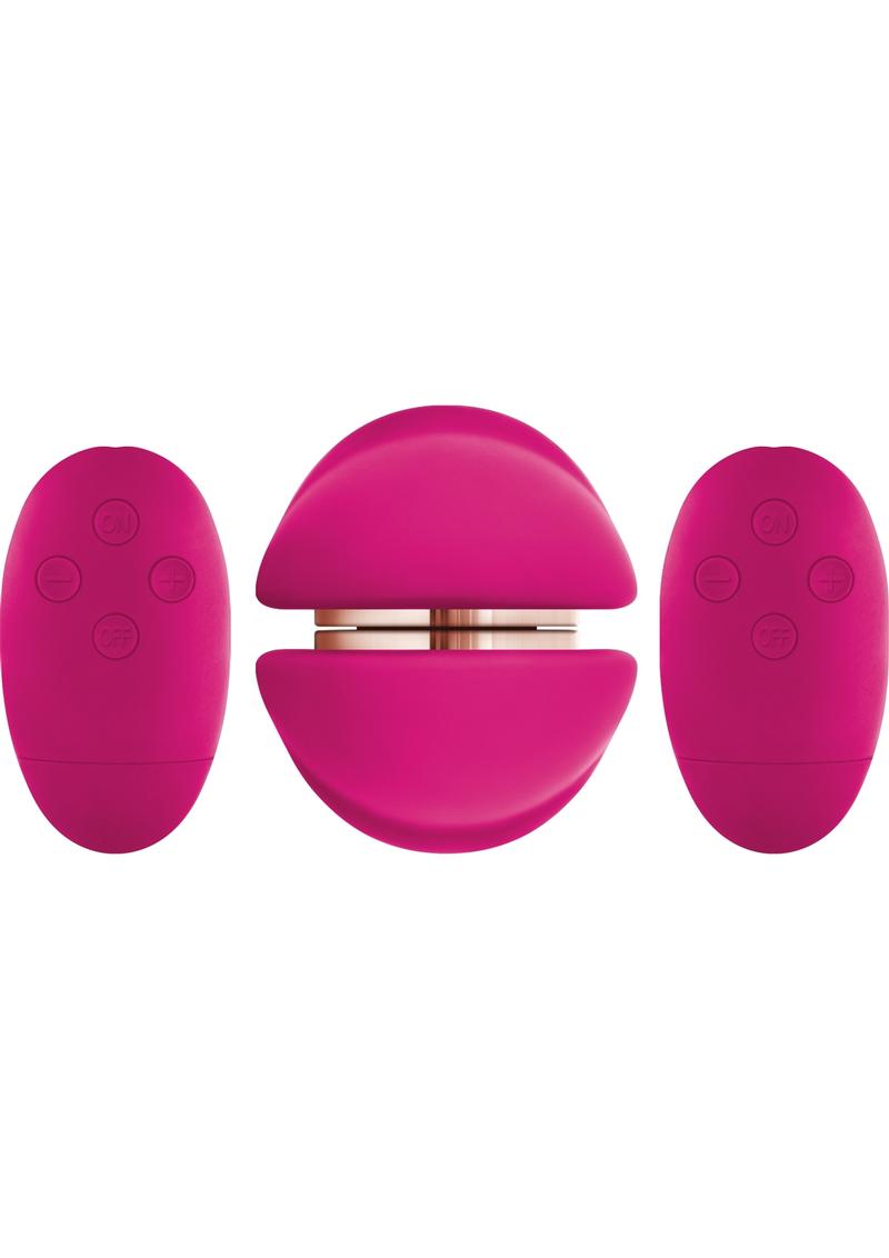 Vibrador para niñas con control remoto con cable de silicona Shi/Shi Union, color rosa