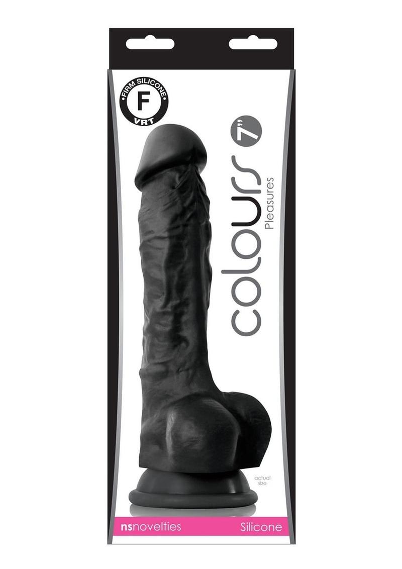 Colours Pleasure Silicone Realistic Dong Black 7 Inch