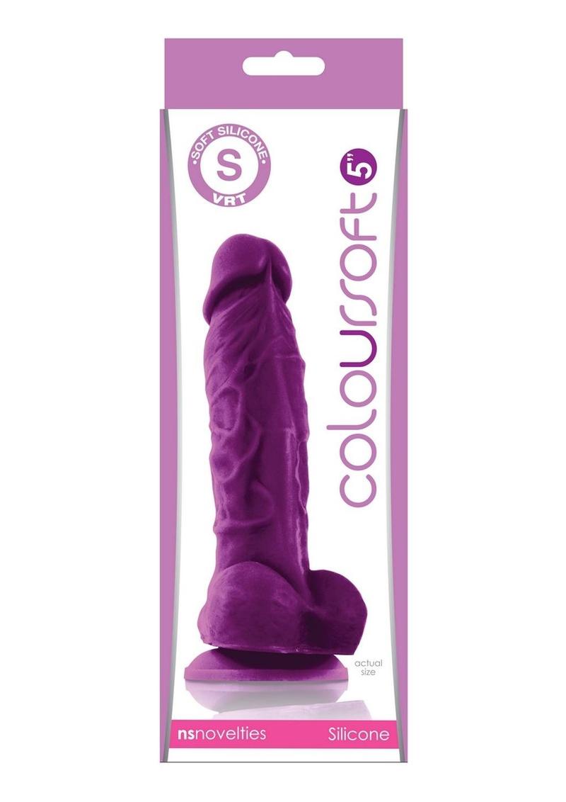 Coloursoft Silicone Realistic Dong Purple 5 Inch