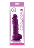 Coloursoft Silicone Realistic Dong Purple 5 Inch