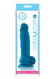 Coloursoft Silicone Realistic Dong Blue 5 Inch