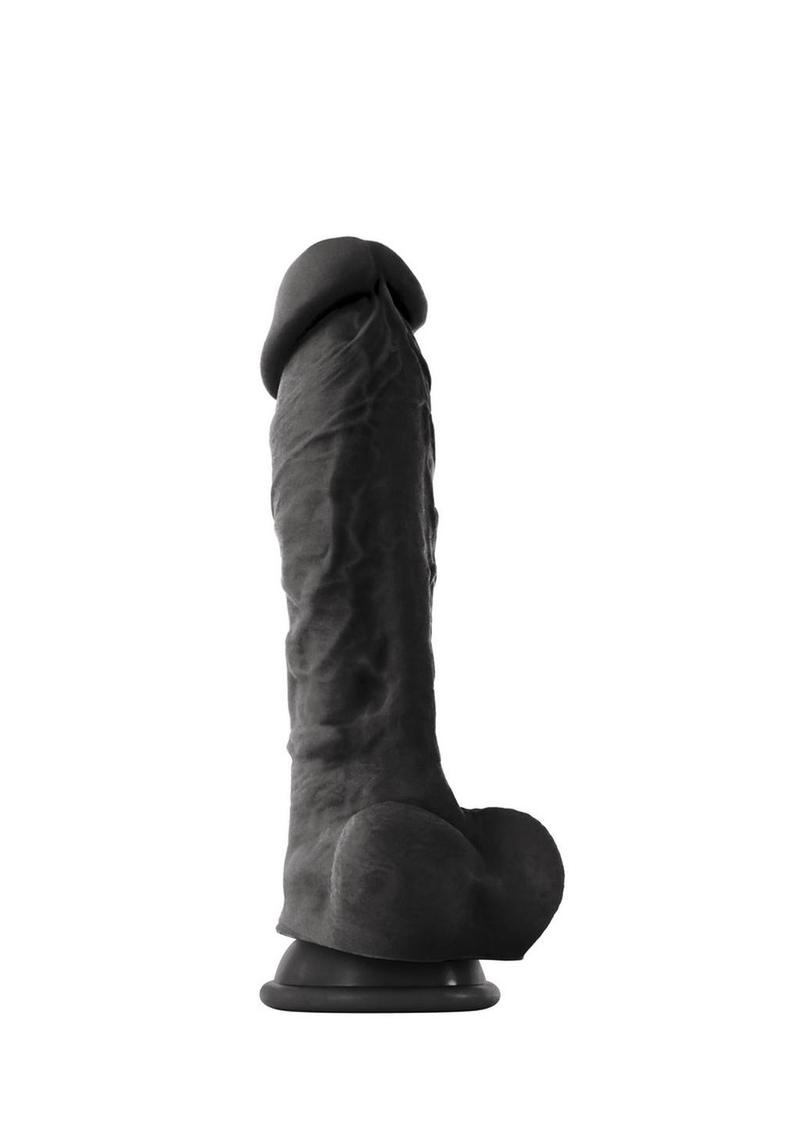 Coloursoft Silicone Realistic Dong Black 8 Inch