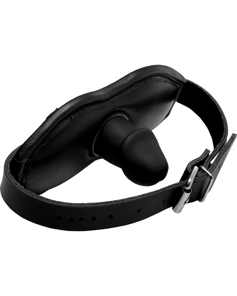 Strict cock Head Silicone Mouth Gag Black