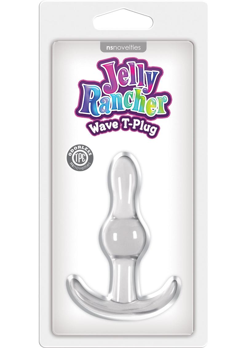 Jelly Rancher Wave T-Plug Clear 3.8 Inch