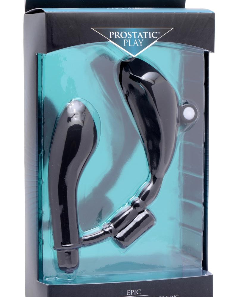 Prostatic Play Epic Triple Stim Anal Plug And Cock Ring Black