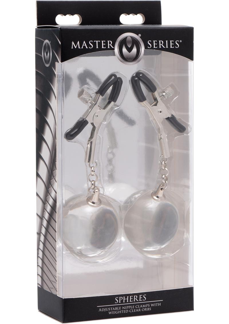 Master Series Adjust Nipple Clamps With Weighted Orbs
