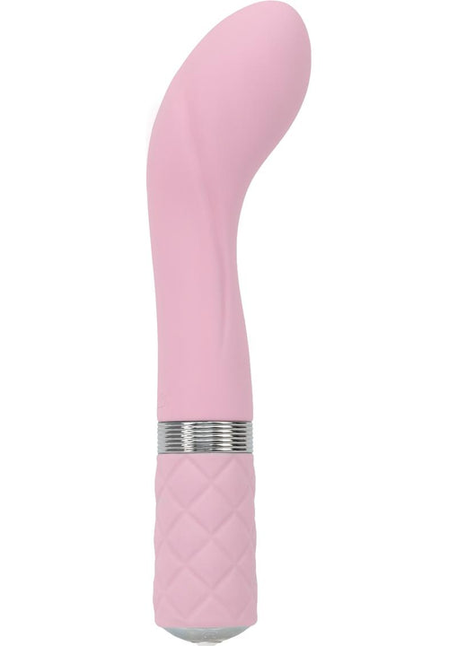 Masajeador de punto G Sassy de silicona con vibración recargable por USB y cristales de Swarovski en color rosa
