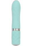 Bala de silicona recargable por USB Pillow Talk Flirty, color verde azulado