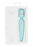 Pillow Talk Cheeky Silicone USB Rechargeable Massager Wand With Swarovski Crystal Teal
