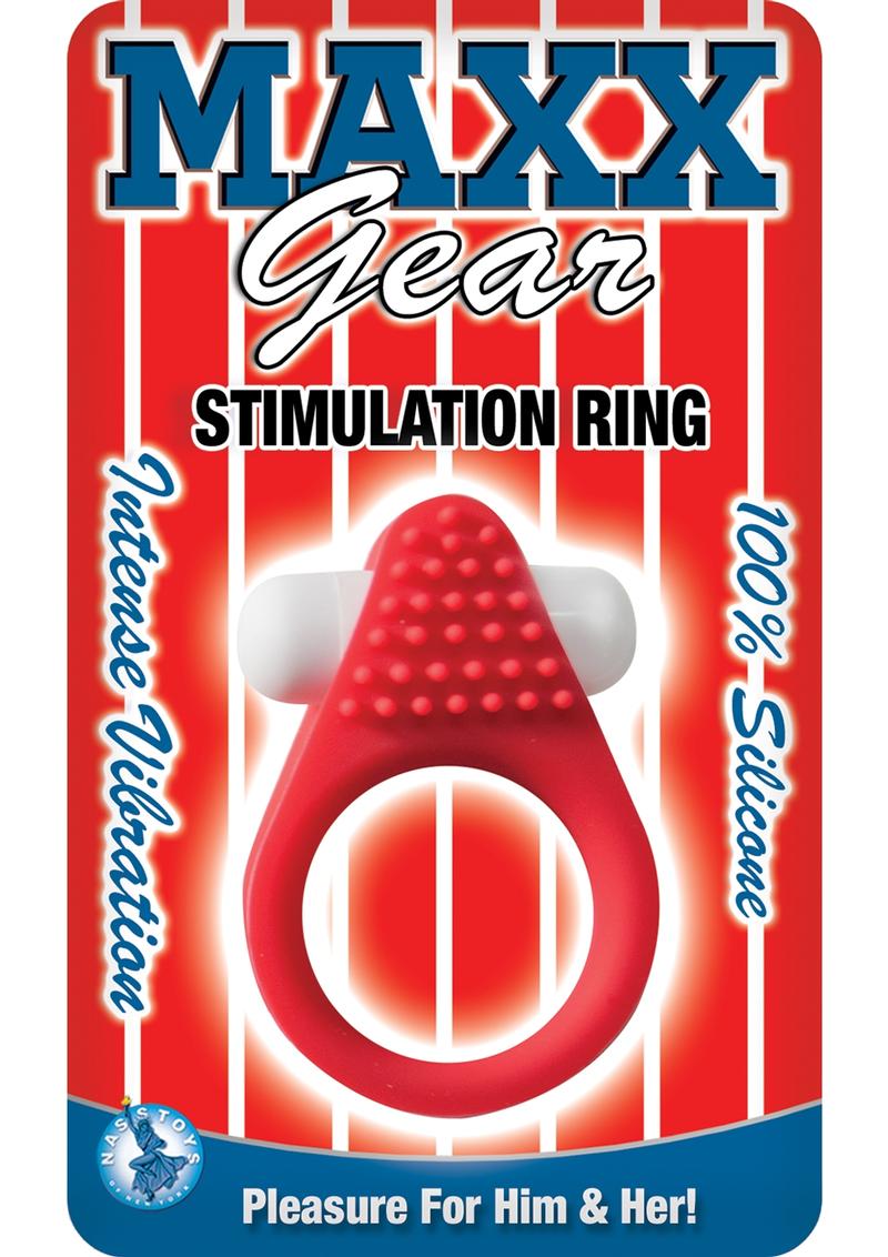 Maxx Gear Stimulation Ring Silicone Waterproof Red