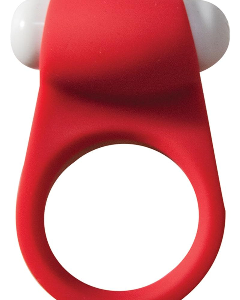 Anillo de placer Maxx Gear de silicona resistente al agua, color rojo