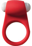 Anillo de placer Maxx Gear de silicona resistente al agua, color rojo