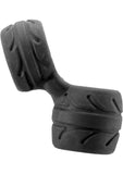 Perfect Fit Cock And Ball Ring And Stretcher Black