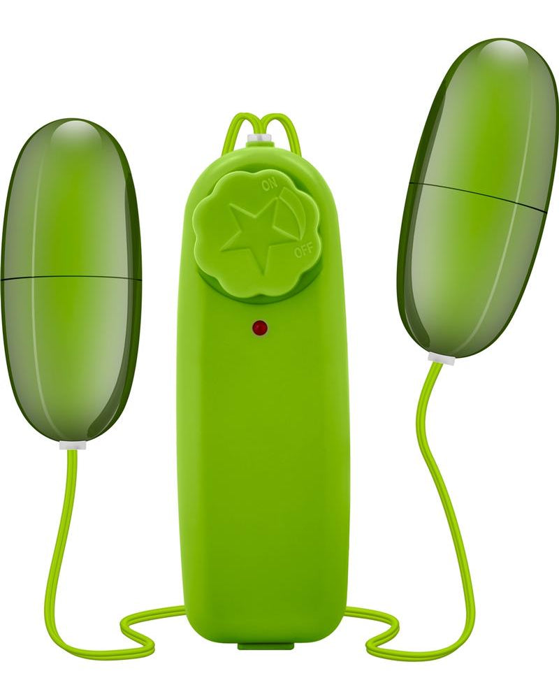 B Yours Double Pop Eggs With Remote Waterproof Lime