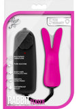 Luxe Rabbit Teaser Estimulador de clítoris con control remoto de silicona con cable y resistente al agua color fucsia