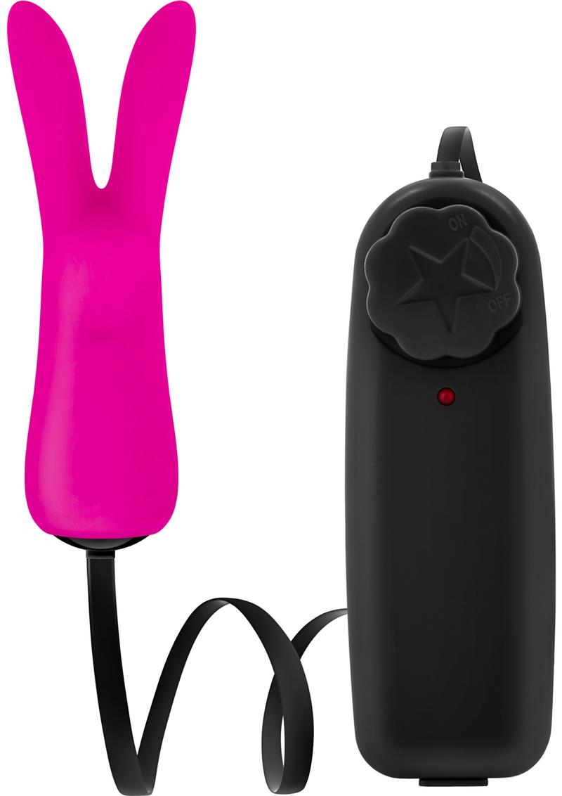 Luxe Rabbit Teaser Estimulador de clítoris con control remoto de silicona con cable y resistente al agua color fucsia