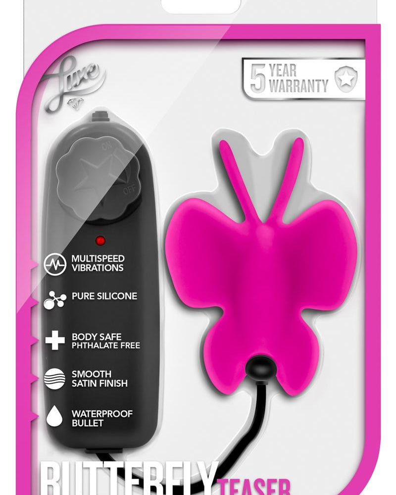 Luxe Butterfly Teaser - Bala de silicona resistente al agua, color fucsia