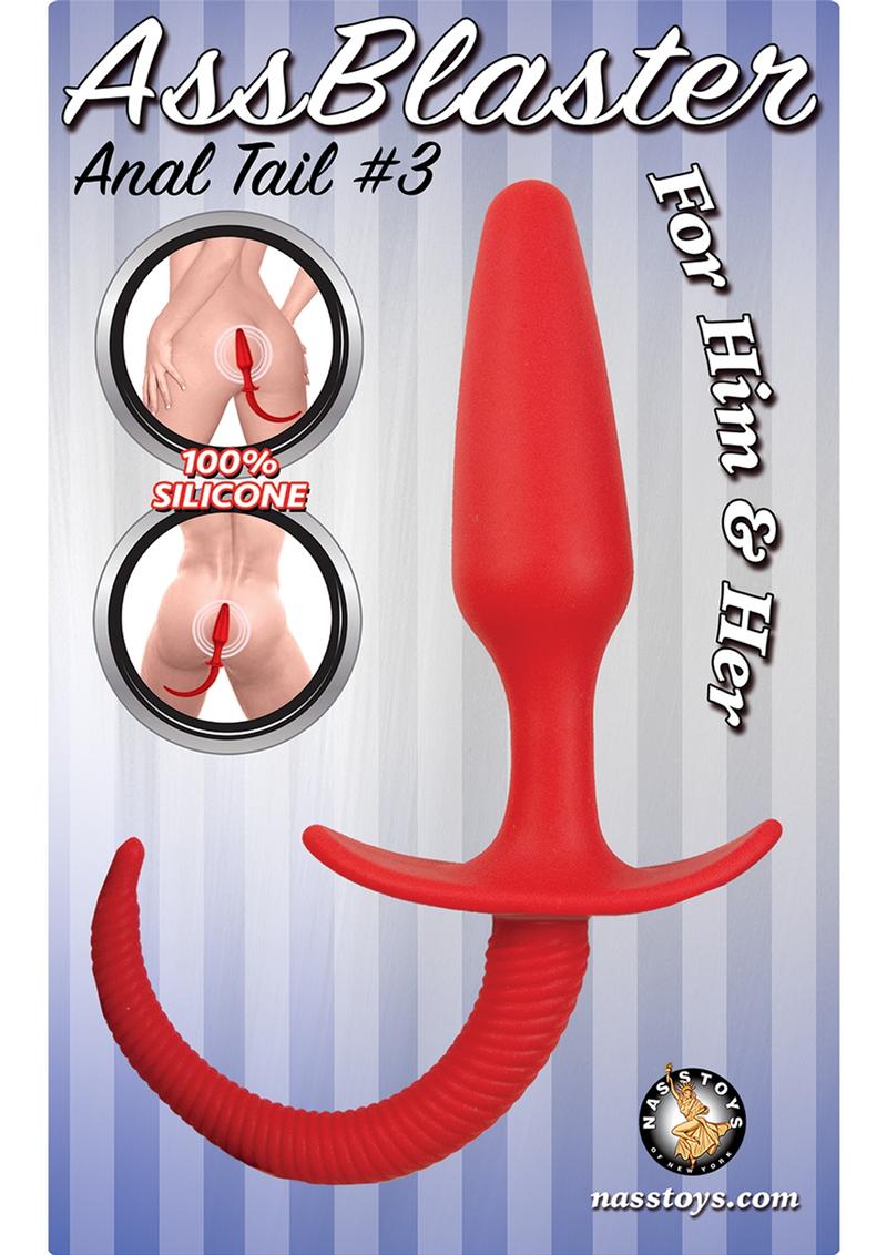 Ass Blaster Anal Tail 3 Silicona Impermeable Rojo