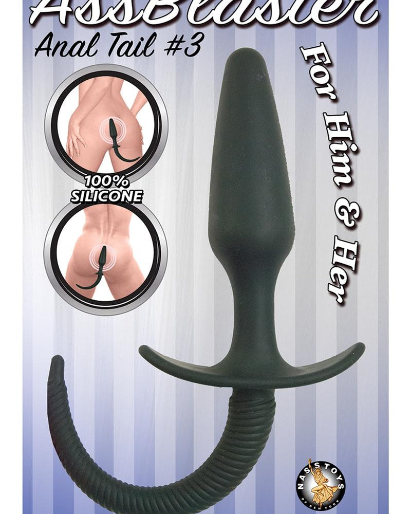 Ass Blaster Anal Tail 3 Silicone Waterproof Black
