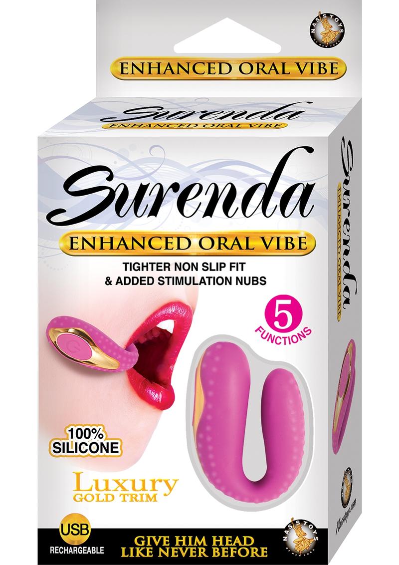 Surenda Vibrador Oral Mejorado de Silicona Resistente al Agua Oro Rosa