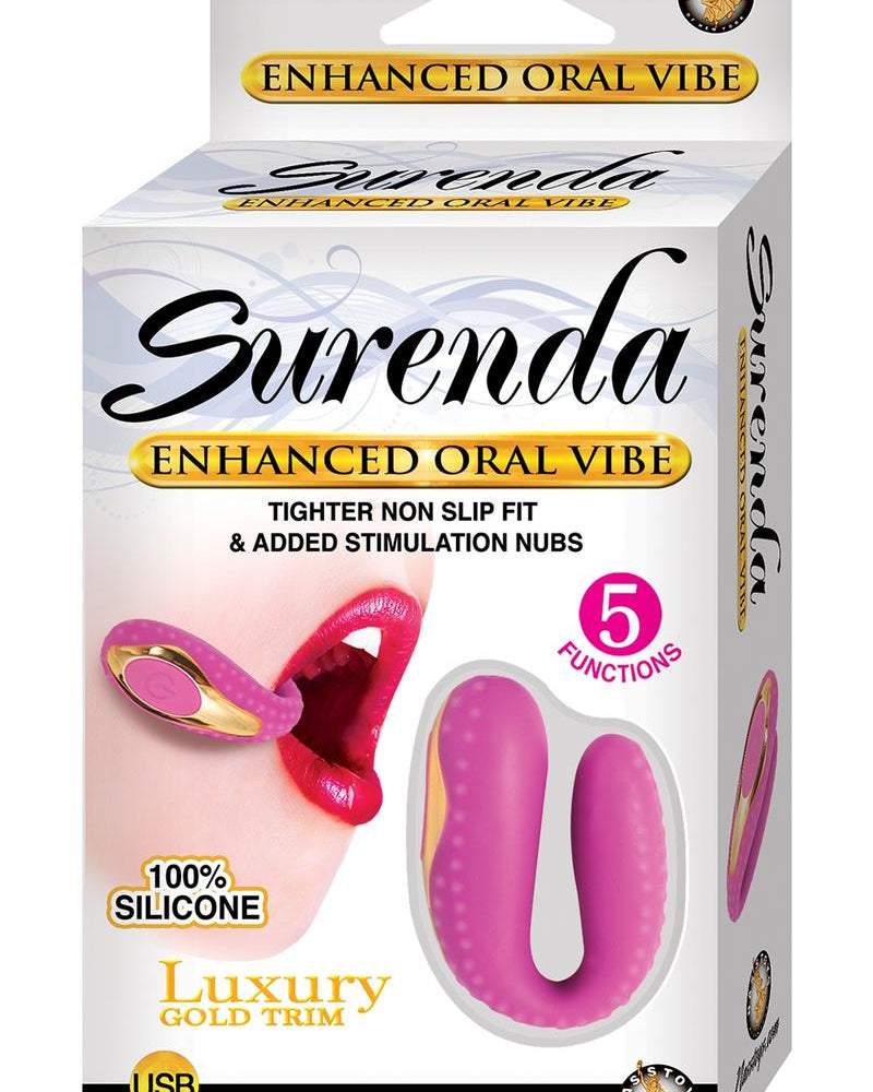 Surenda Enhanced Oral Vibe Silicone Waterproof Pink Gold