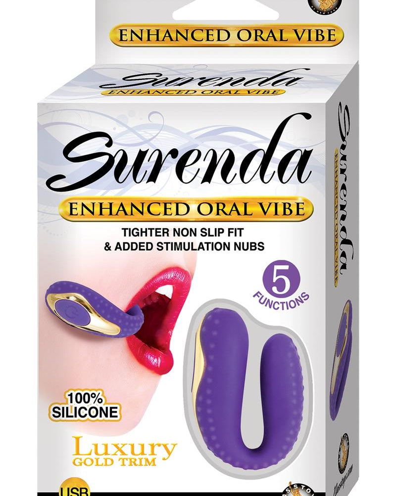 Surenda Enhanced Oral Vibe Silicone Waterproof Purple Gold